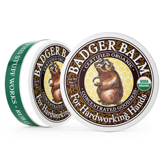 Badger bálsamo orgánico con aceites de oliva y aloe para suavizar manos secas
