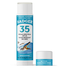 Badger barra solar mineral cara: aplicación suave para piel sensible y protección diaria.