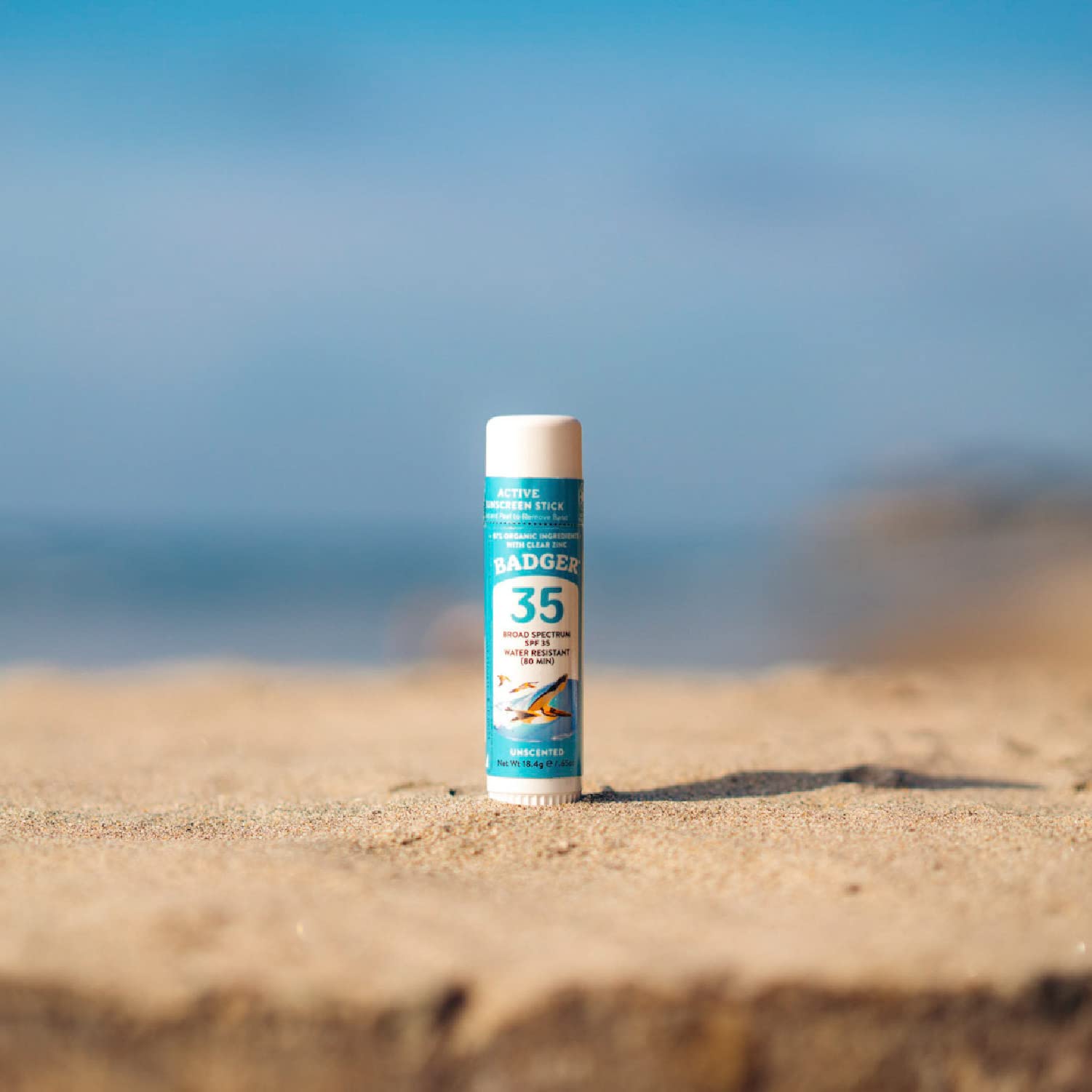Badger barra solar mineral respetuosa con arrecifes: segura para océanos y viajes.
