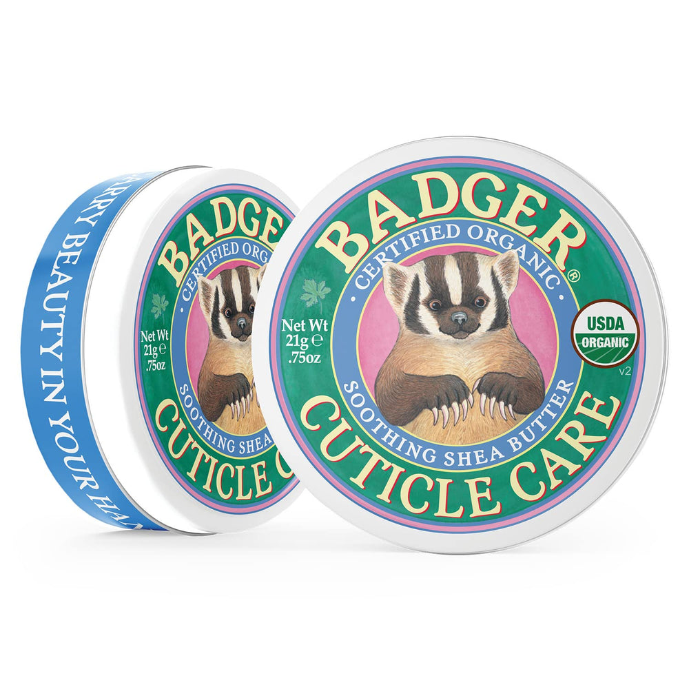 Badger crema de cutícula textura bálsamo concentrado que nutre la zona de uñas.