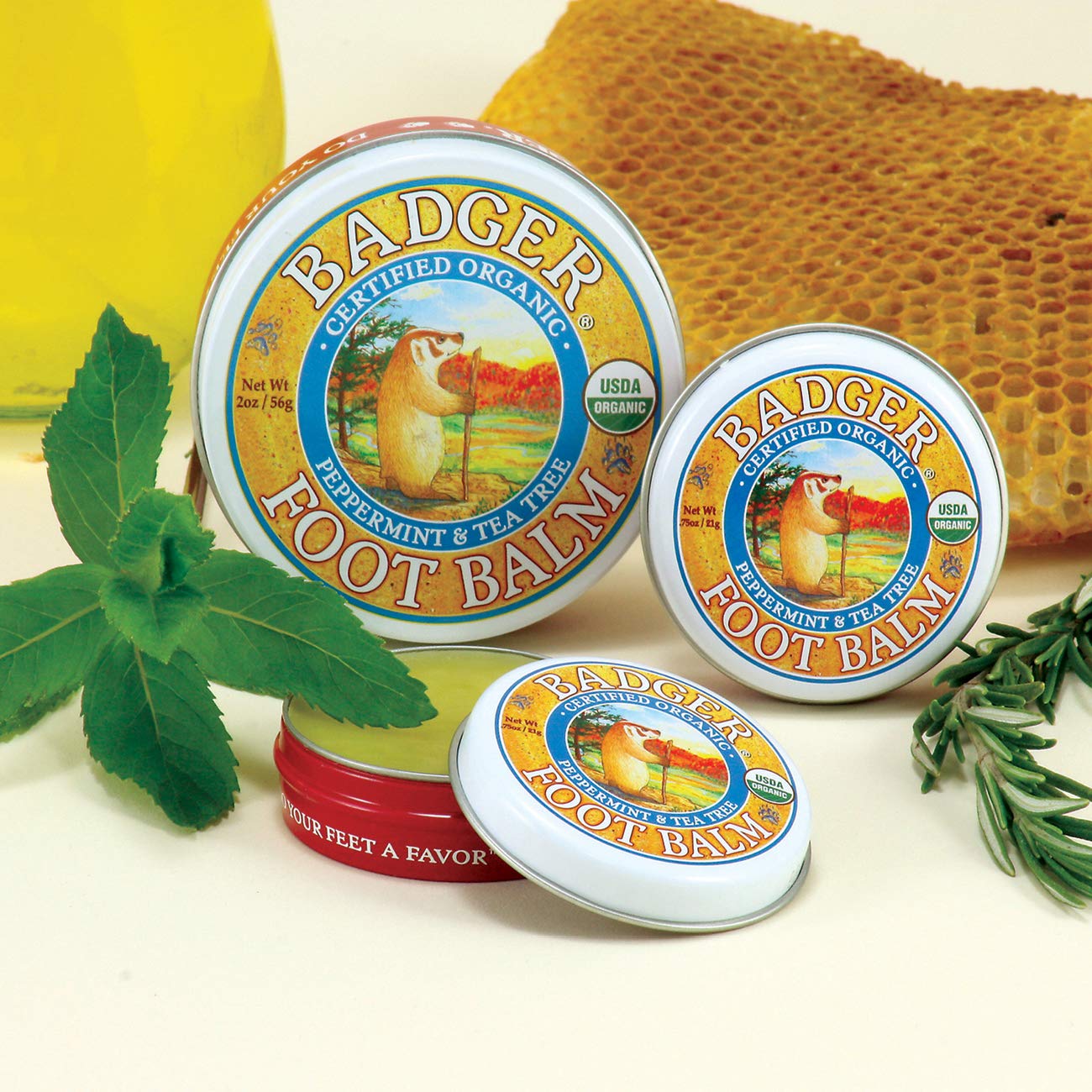 Badger Foot Balm promotes sustainable, cruelty-free foot care.