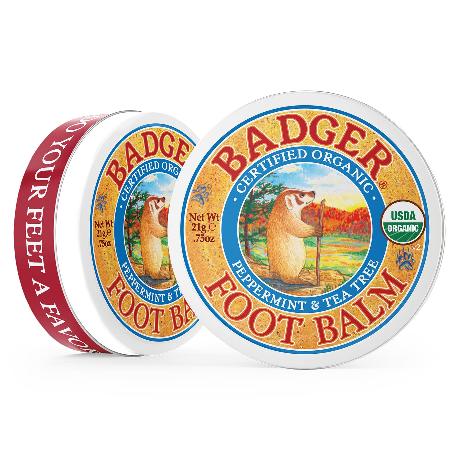 Badger Foot Balm ingredients include organic olive, castor and jojoba oils.