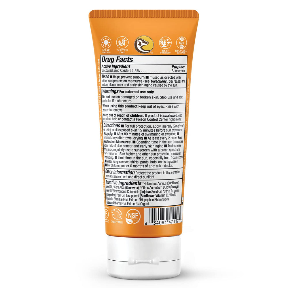 Badger Kids Mineral Sunscreen Cream SPF 40, face and body application on sunny days