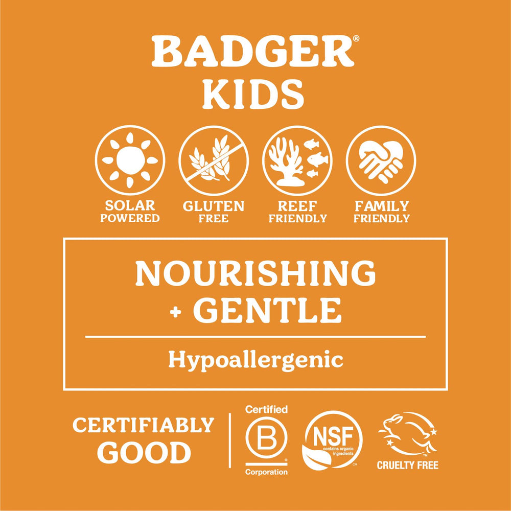 Badger Kids Mineral Sunscreen Cream SPF 40, scent of tangerine vanilla