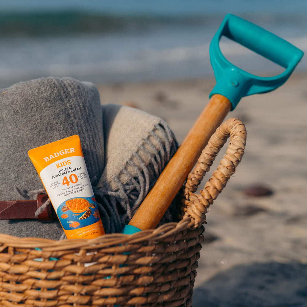 Badger Kids Mineral Sunscreen Cream SPF 40, water resistance up to 80 minutes