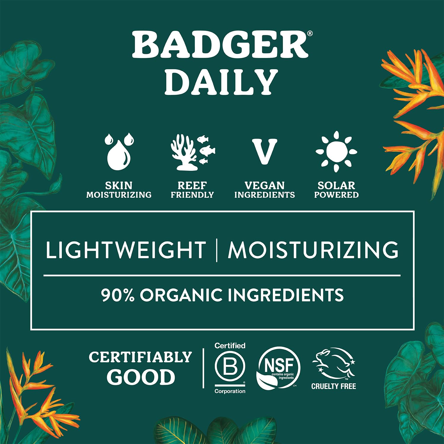Badger Mineral Daily Sunscreen being rubbed in for quick absorption