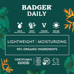 Badger Mineral Daily Sunscreen being rubbed in for quick absorption