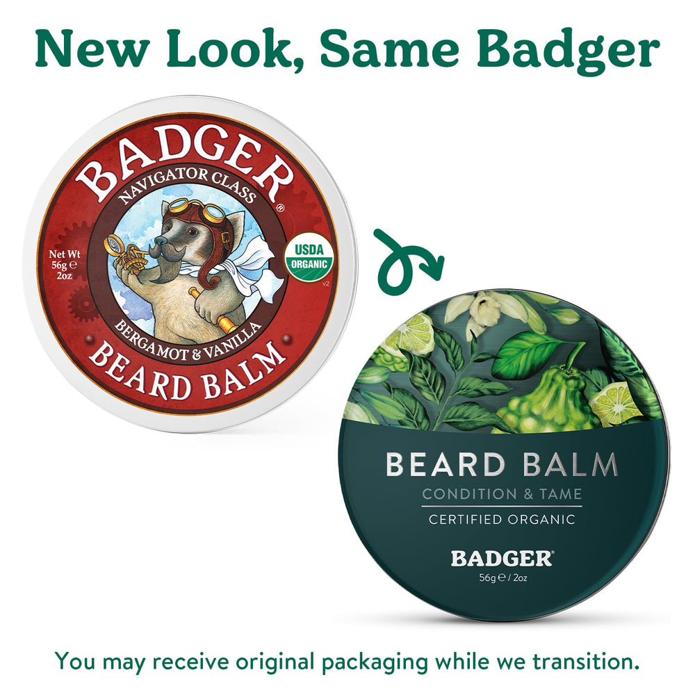 Badger beard balm ingredients include jojoba, babassu and baobab for softness.