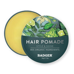 Badger pomada para cabello, acabado medio brillo, definición versátil sin aspecto grasoso.