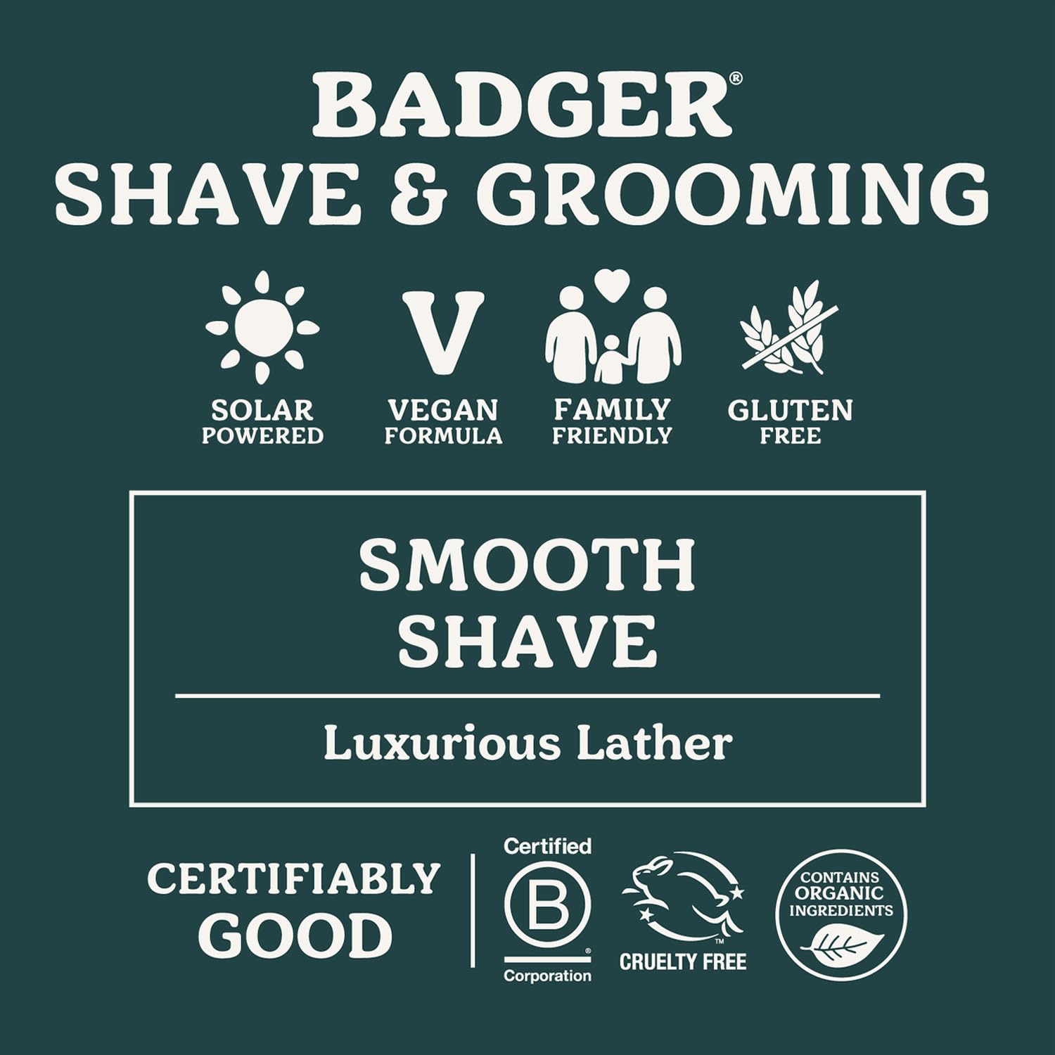 Creamy lather being applied for shaving with the Badger puck in use.