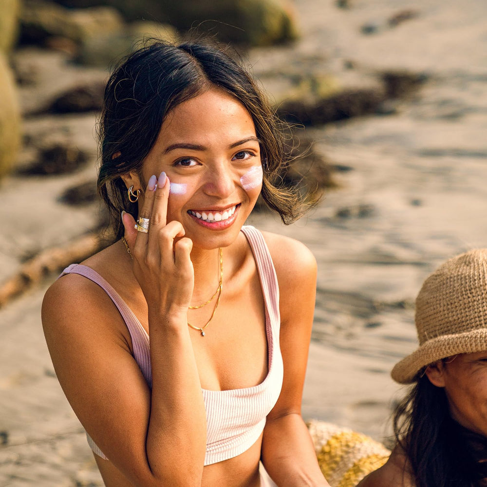 Badger sunscreen with 80-minute water resistance for activities and sports.