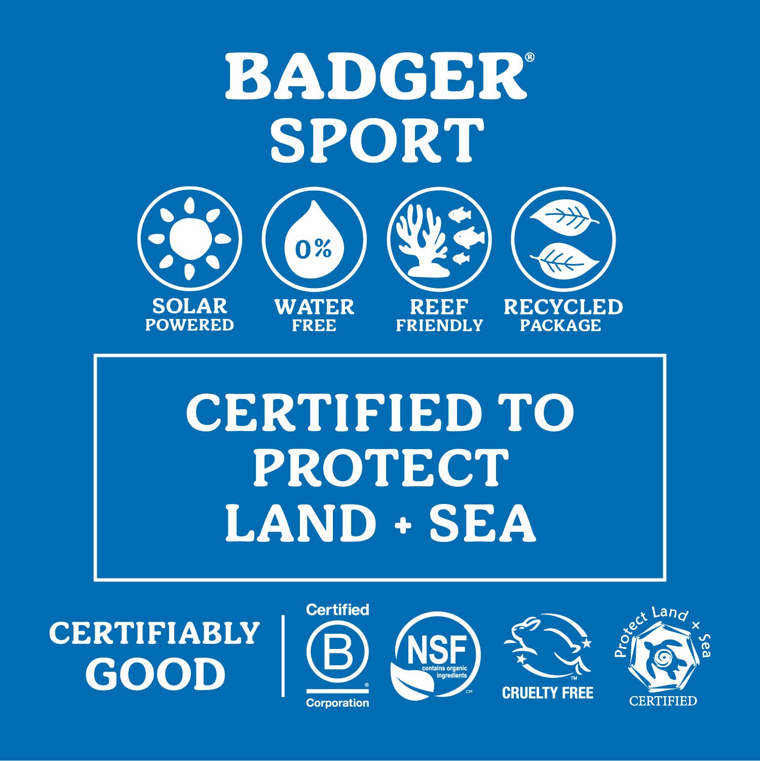 Badger sunscreen water resistant up to 80 minutes ideal for beach