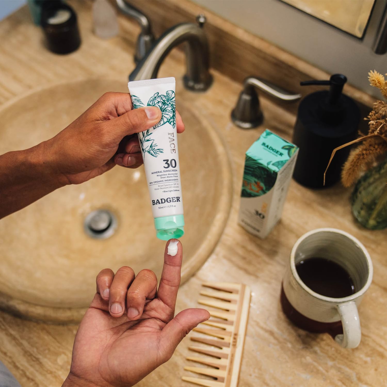 Close-up of unscented formula designed for sensitive skin