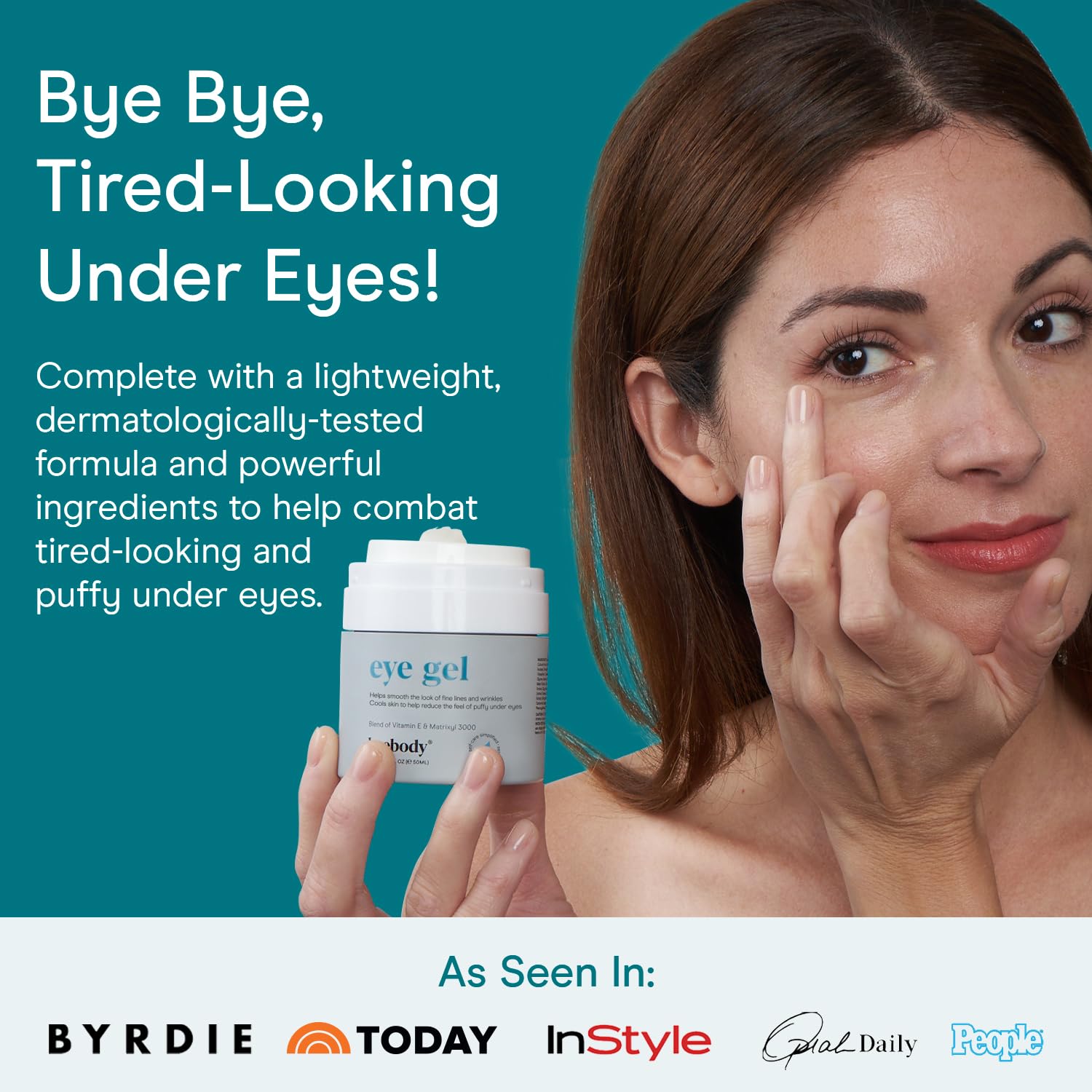 Cooling sensation of Baebody gel soothing tired eyes