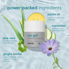 Creamy Baebody gel texture delivering hydrating under-eye care