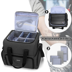 BAFASO large tattoo case bottom compartment keeps inks and guns organized