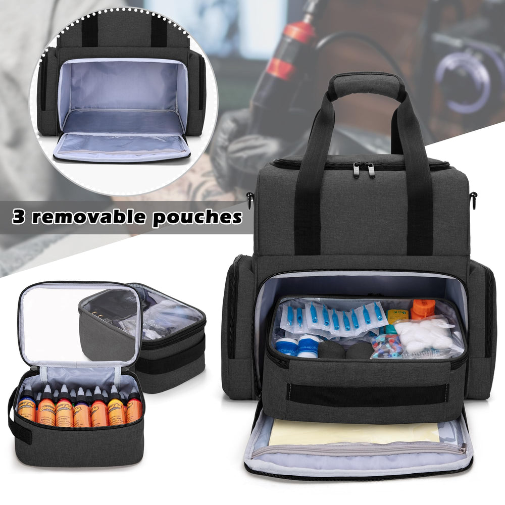 BAFASO large tattoo case removable pouches simplify equipment sorting