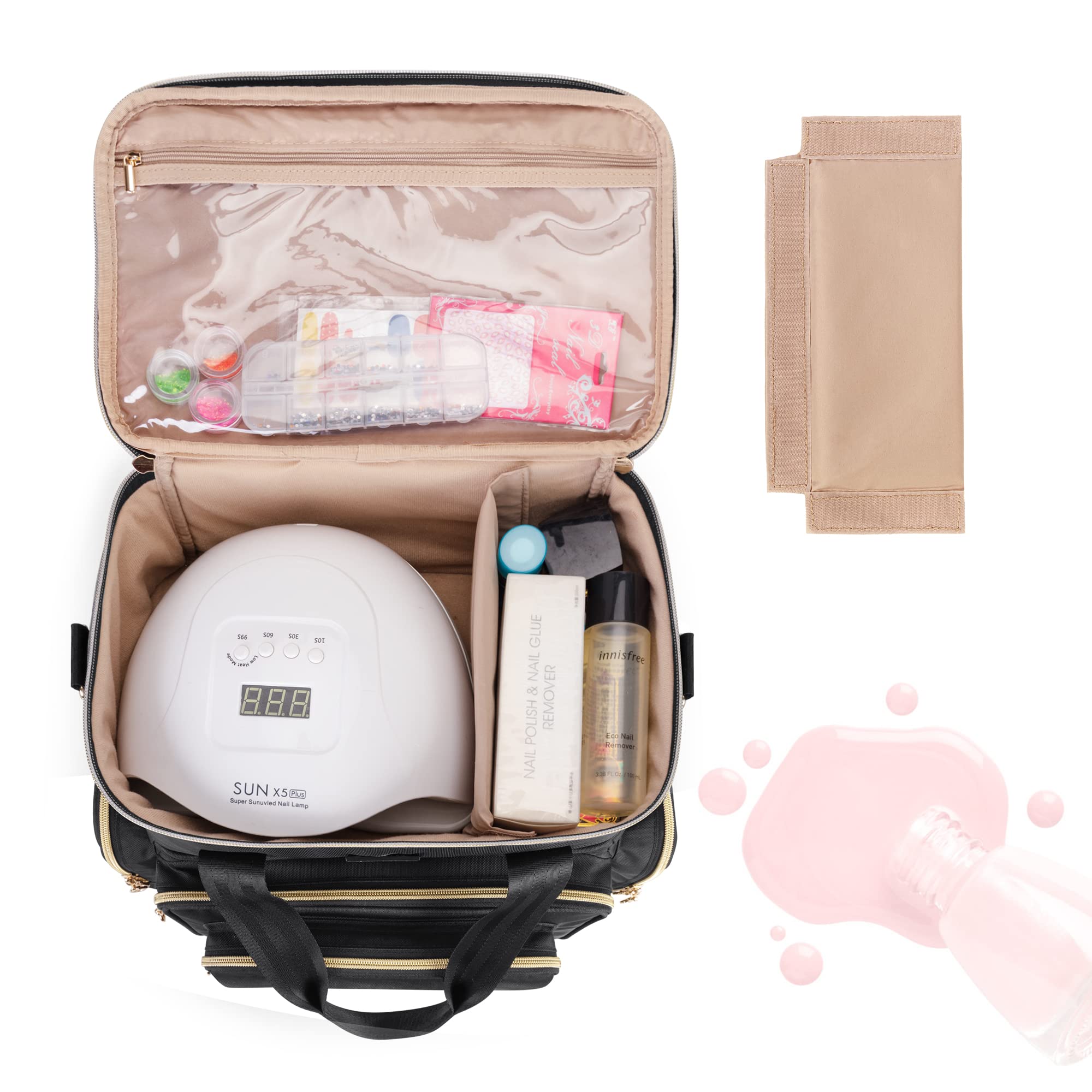 BAFASO removable cases inside for versatile organization of 15ml bottles.