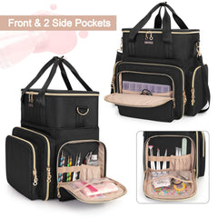 BAFASO upper compartment accommodates nail lamp and tools.