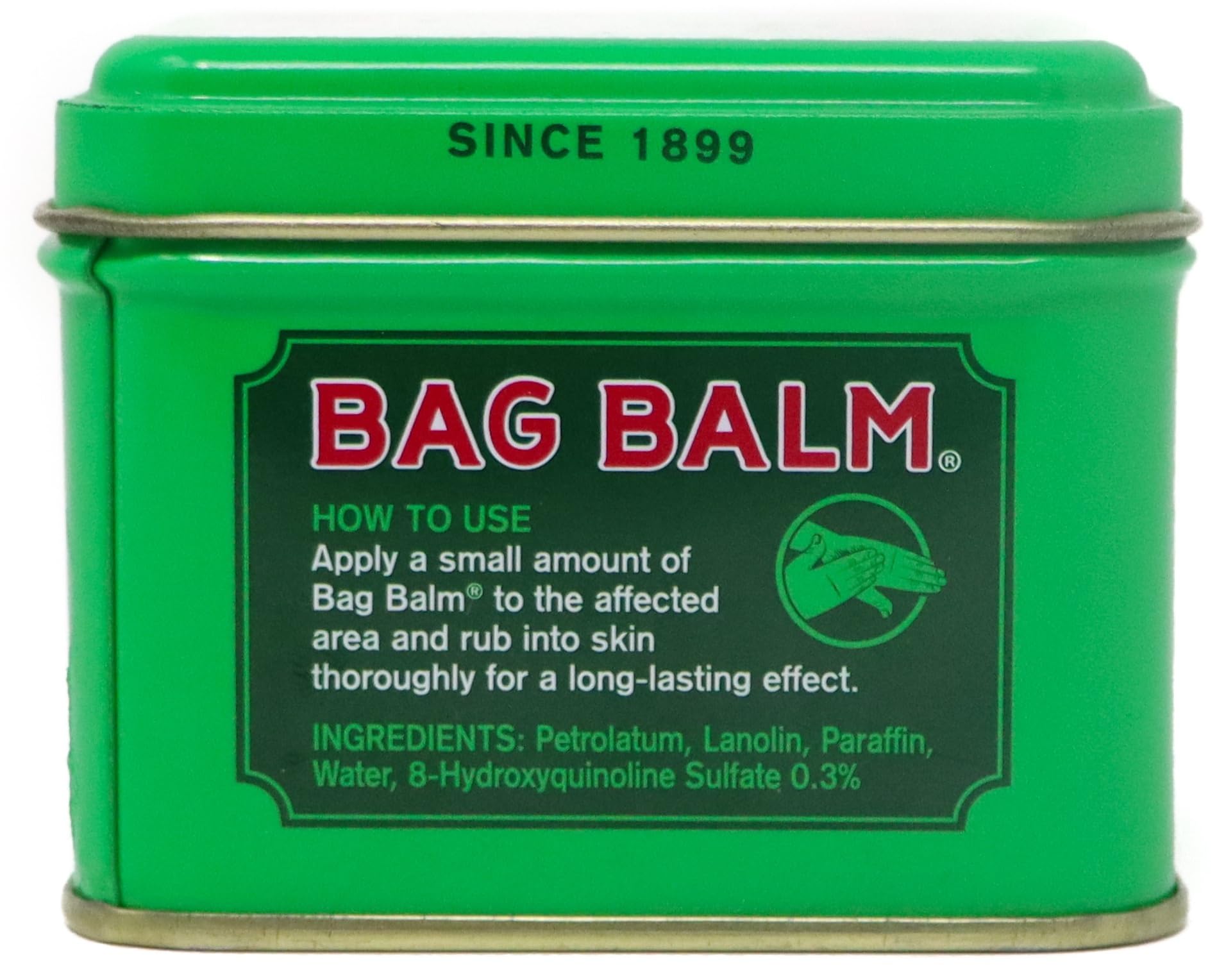 Bag Balm para rostro y cuerpo, hidratación duradera para uso diario.