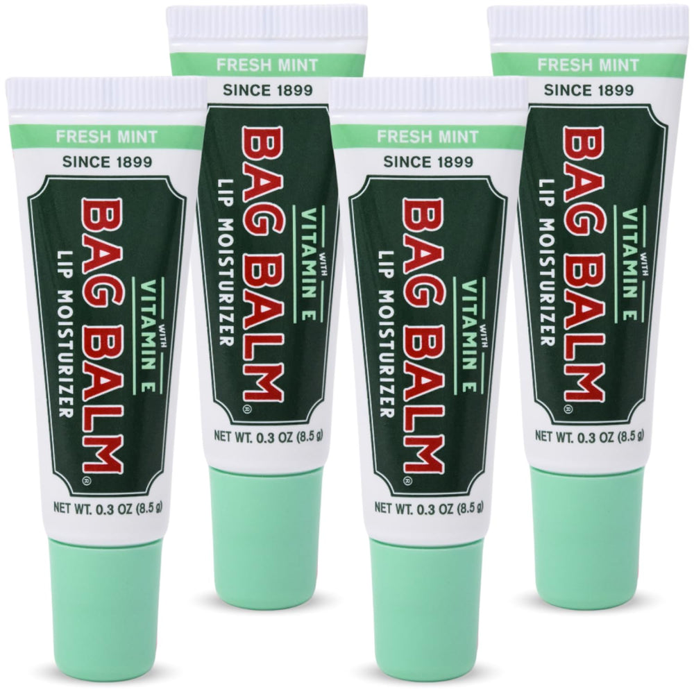 Bag Balm bálsamo labial menta fresca en tubo, hidratación suave y duradera.