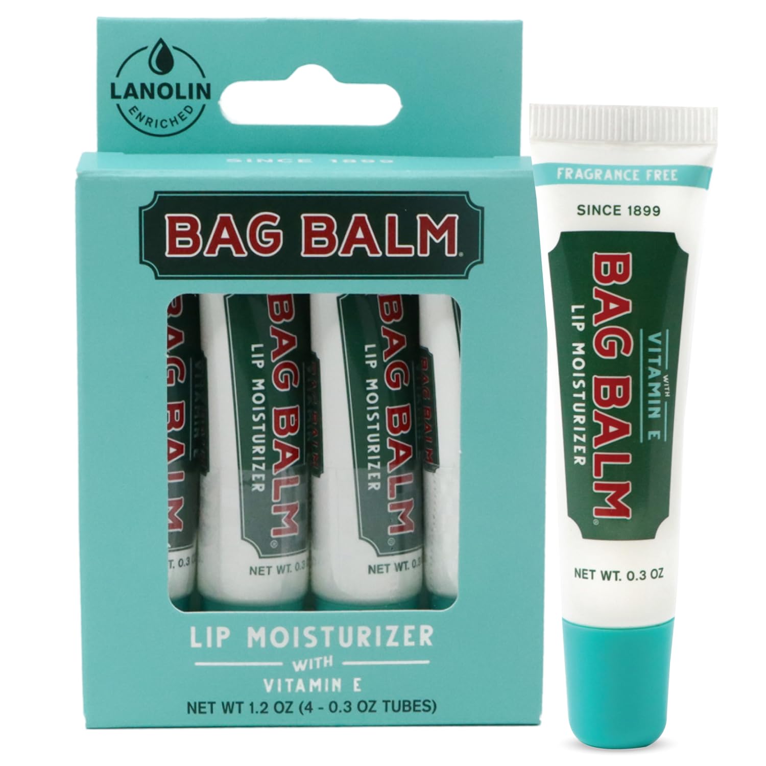 Bag Balm labial sin fragancia, ideal para labios sensibles en uso diario.