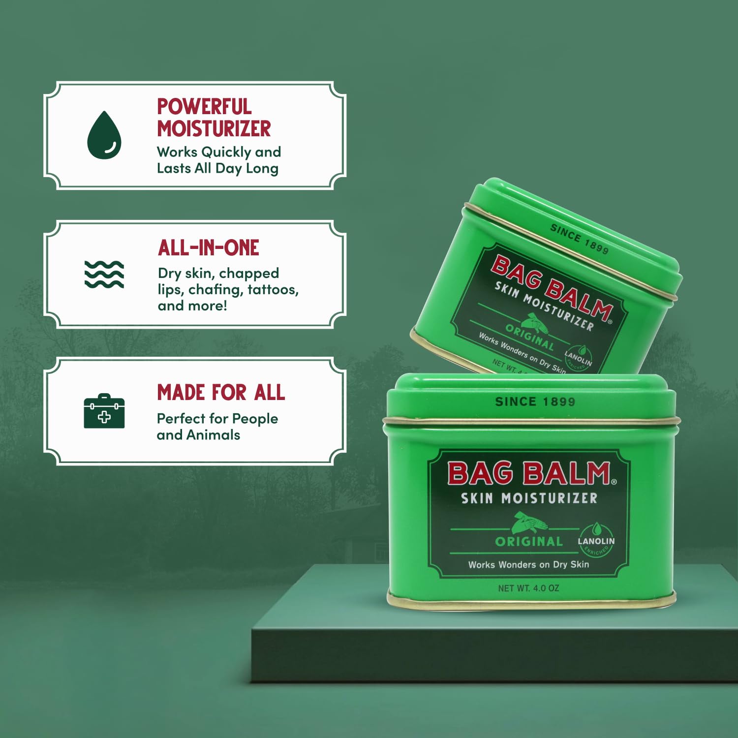 Bag Balm labios agrietados, alivio suave y duradero.