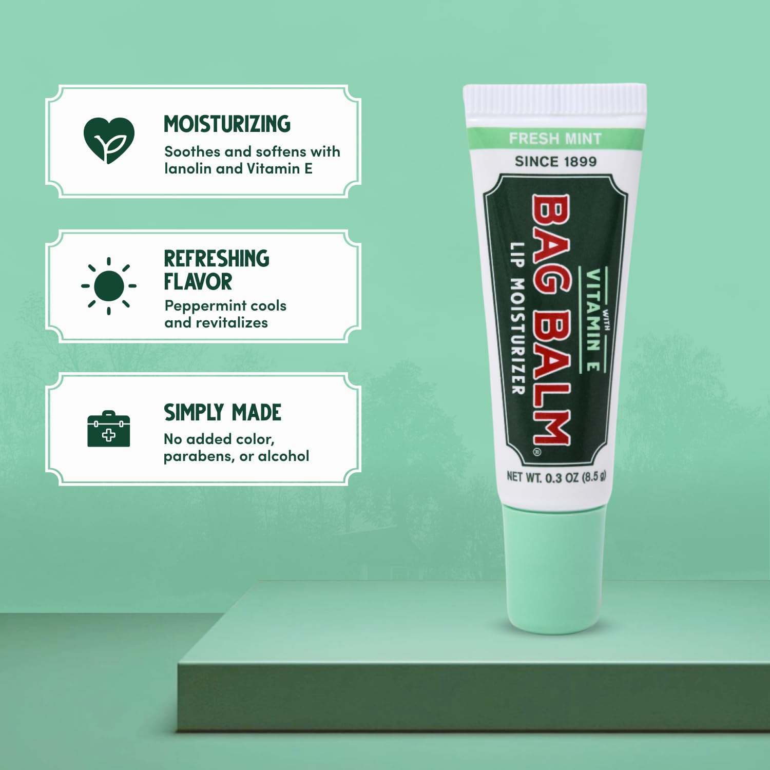 Pack de cuatro tubos 0.3 oz de Bag Balm para uso diario.