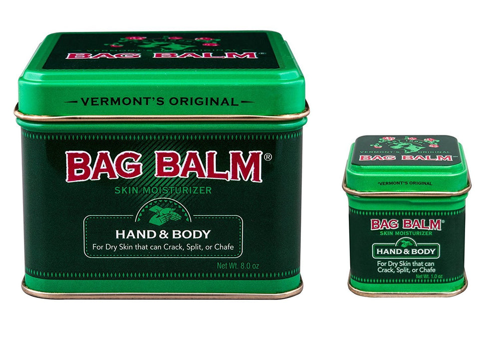 Bag Balm: paquete de 2 piezas (8 onzas y 1 onza) para cuidado diario de la piel.