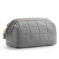BAGSMART Puffy makeup bag with wide opening for easy access.