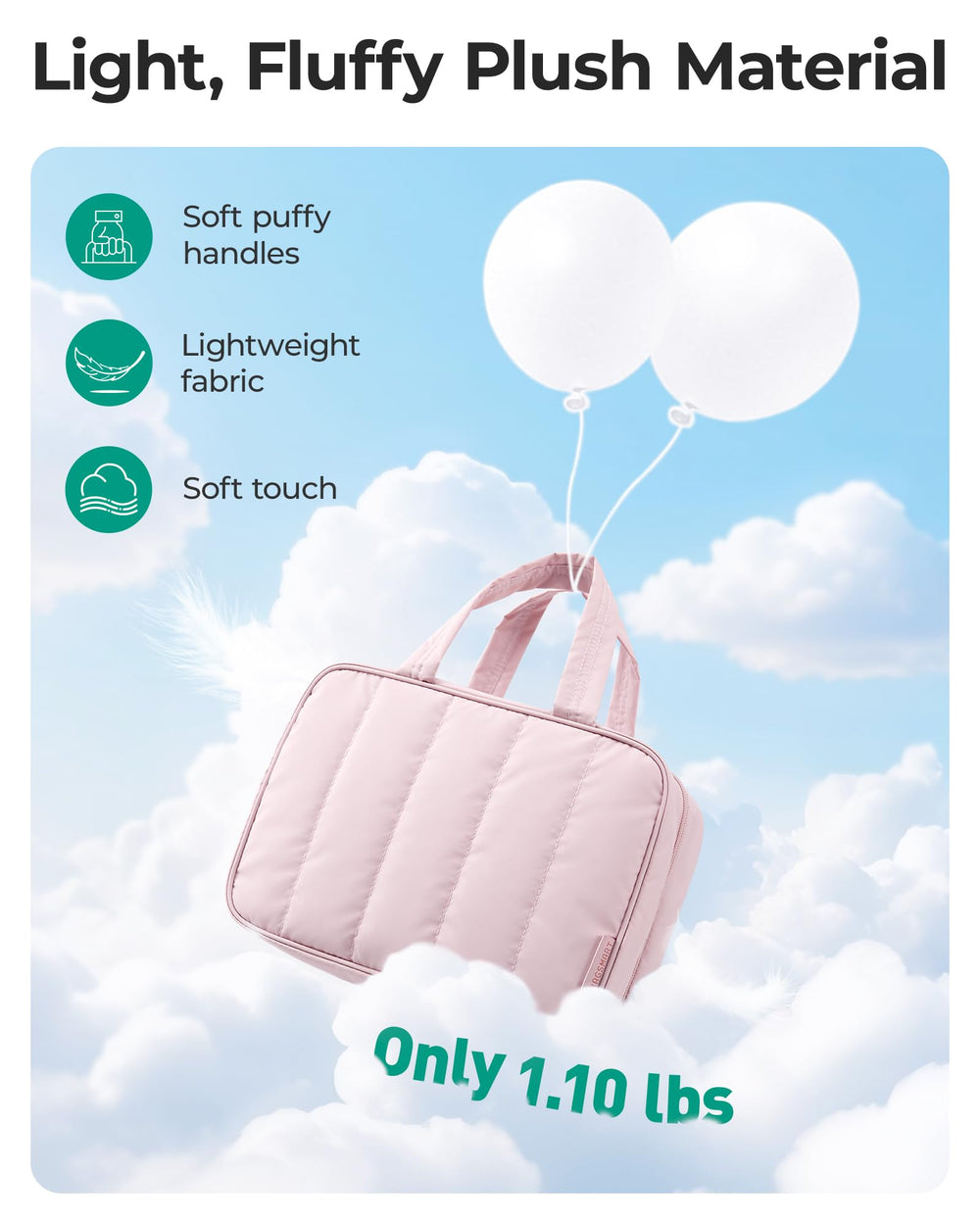 BAGSMART 360-degree swivel hook enables flexible hanging in bathrooms