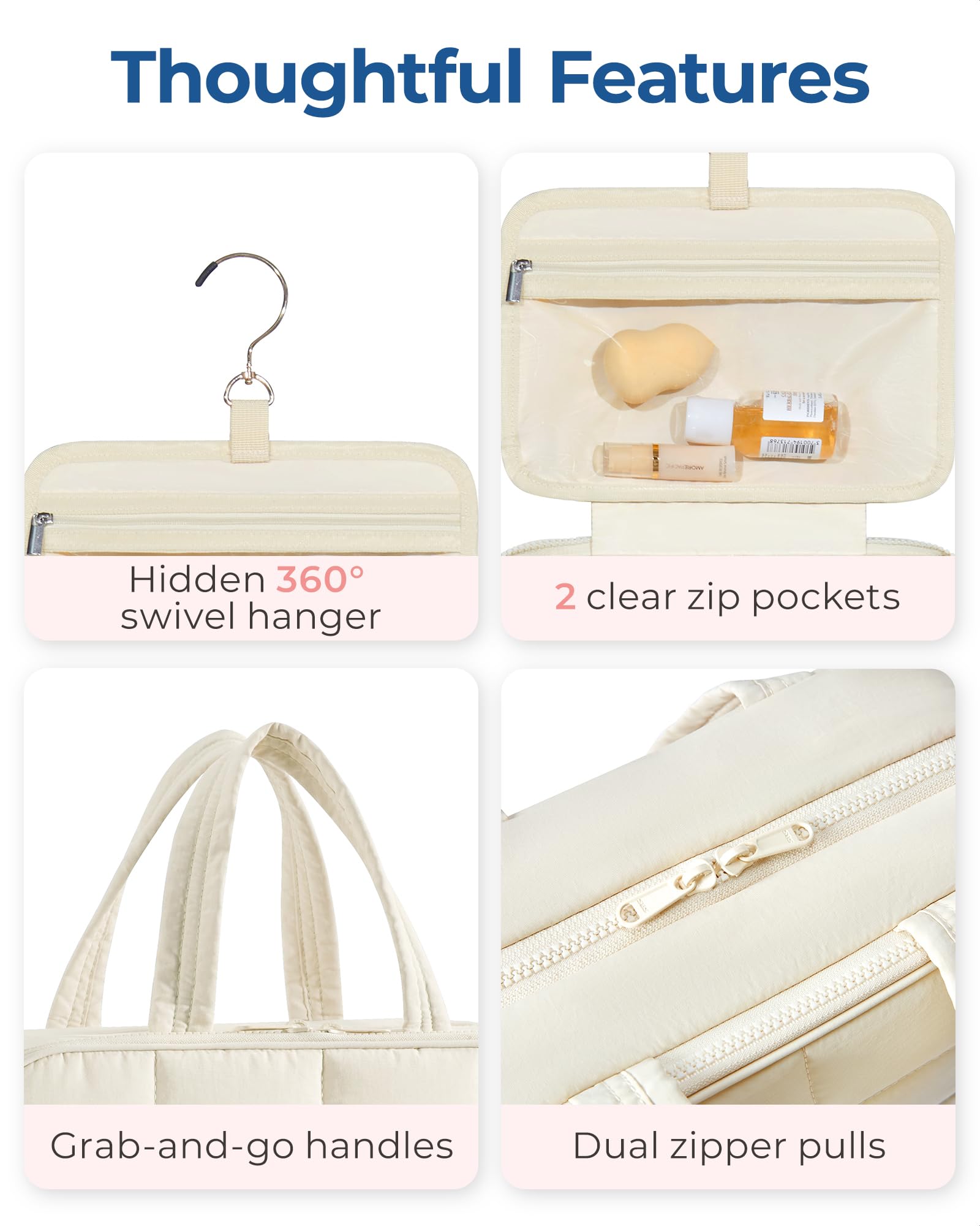 BAGSMART interior with elastic bottle pockets keeps items upright and accessible.