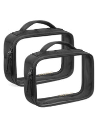 BAGSMART clear TSA-approved toiletry bag 2-pack for quick security checks.