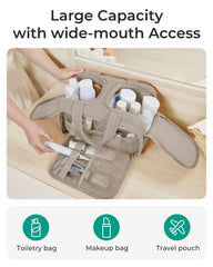 BAGSMART Crush bag demonstrating upright middle compartment for leak-free transport