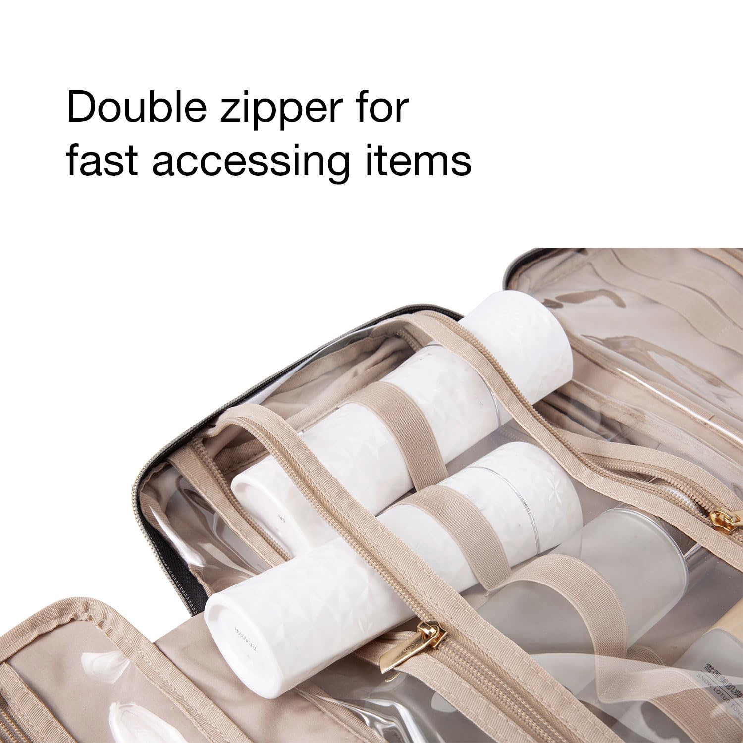 BAGSMART inner elastic bottle straps keep bottles upright and organized.