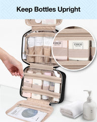 BAGSMART large TSA-approved clear bag keeps full-sized toiletries visible and compliant.
