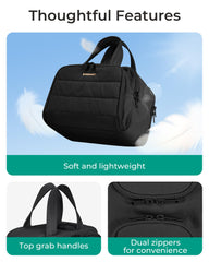 BAGSMART multifunctional organizer holds toiletries, shaving kit, and makeup in one bag.