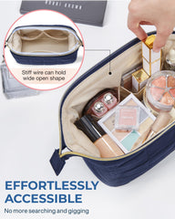 BAGSMART PVC-lined pocket protects brushes and prevents spills during travel