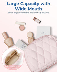 BAGSMART makeup bag PVC pocket is easy to wipe clean