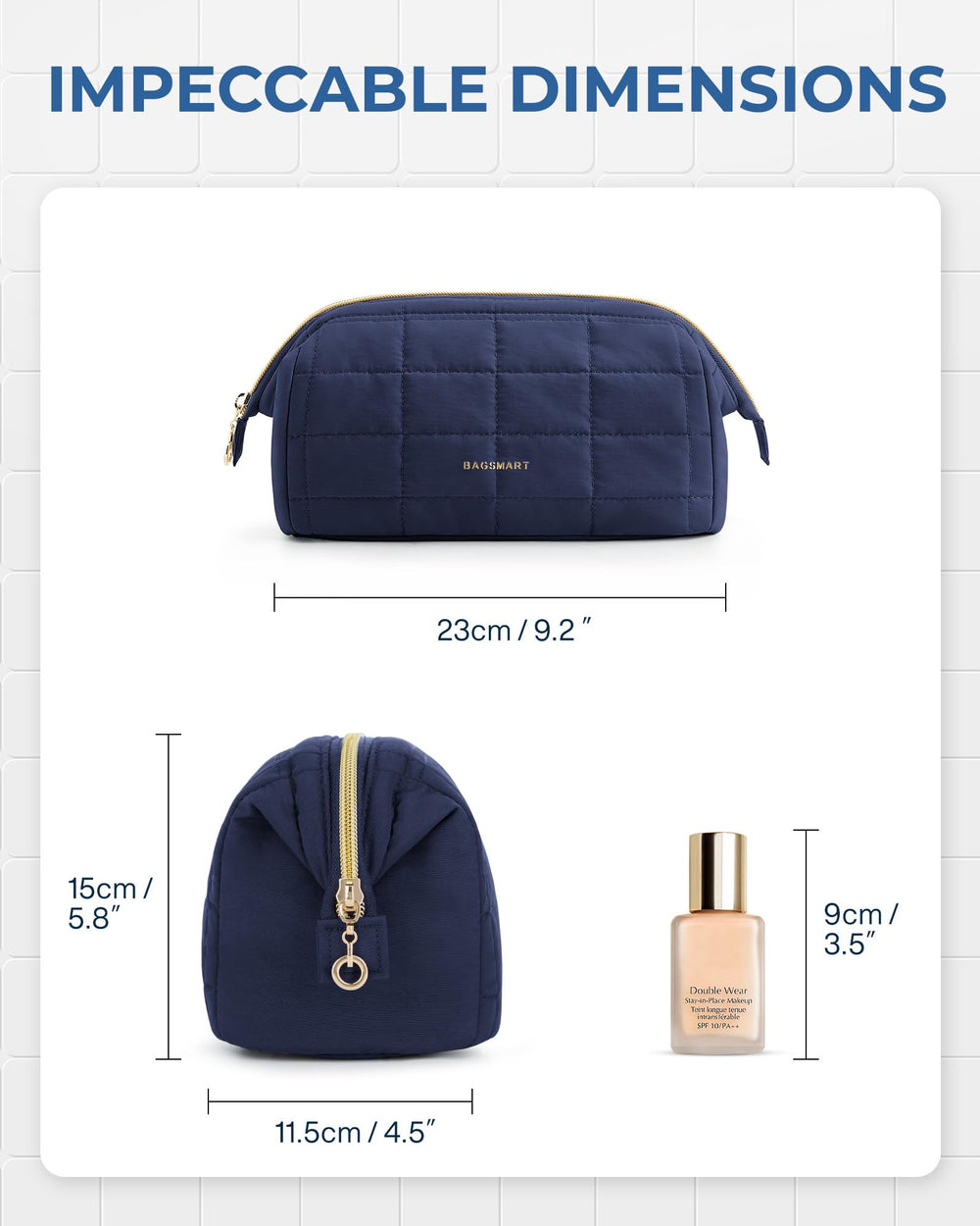 BAGSMART taslan fabric offers soft, premium feel for daily beauty rituals