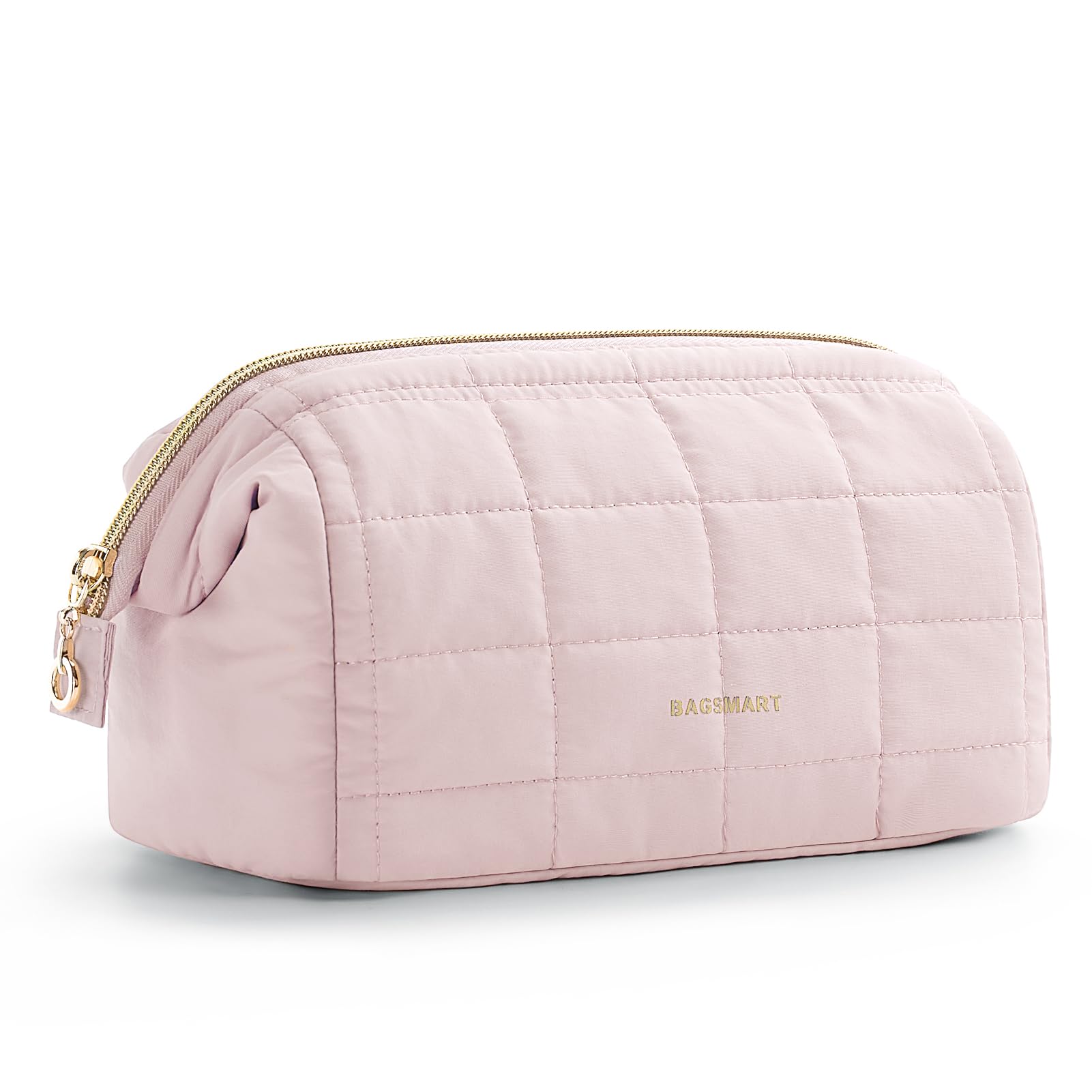 BAGSMART makeup bag wide opening for quick access to cosmetics on the go