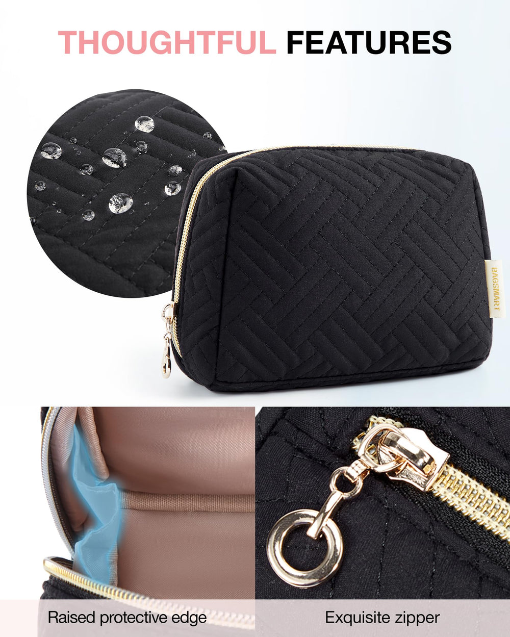 BAGSMART multi-functional bag suitable as a travel toiletry bag for women