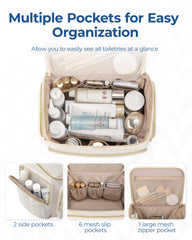 BAGSMART interior with six mesh pockets keeps items organized