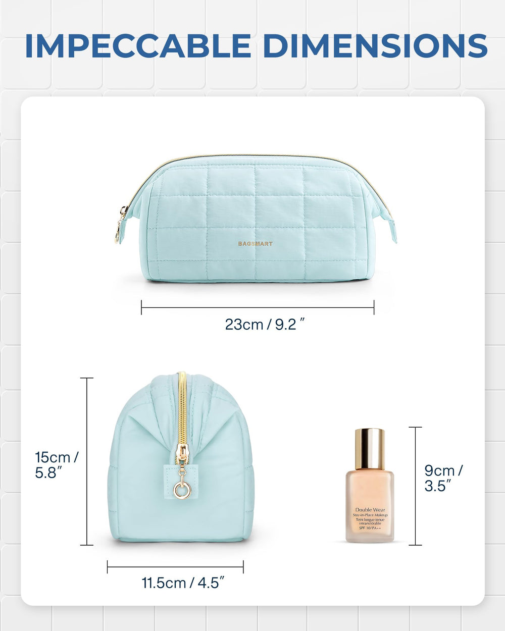 BAGSMART multifunctional pouch suits makeup, travel gear, or daily use