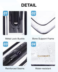 BAGSMART travel pouch with a sturdy zipper for smooth packing and access