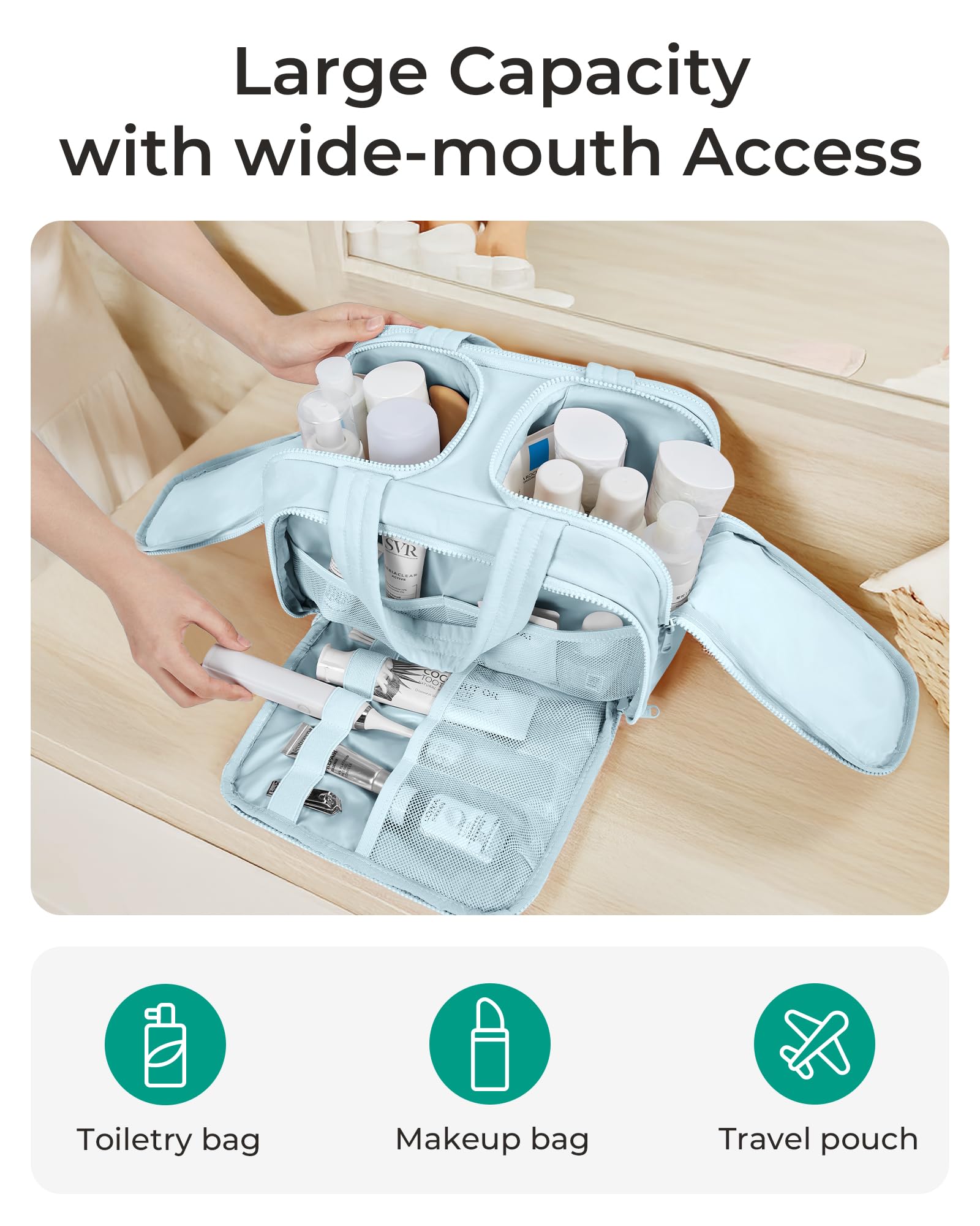 BAGSMART Taslan fabric puffy bag offers soft, premium travel storage.