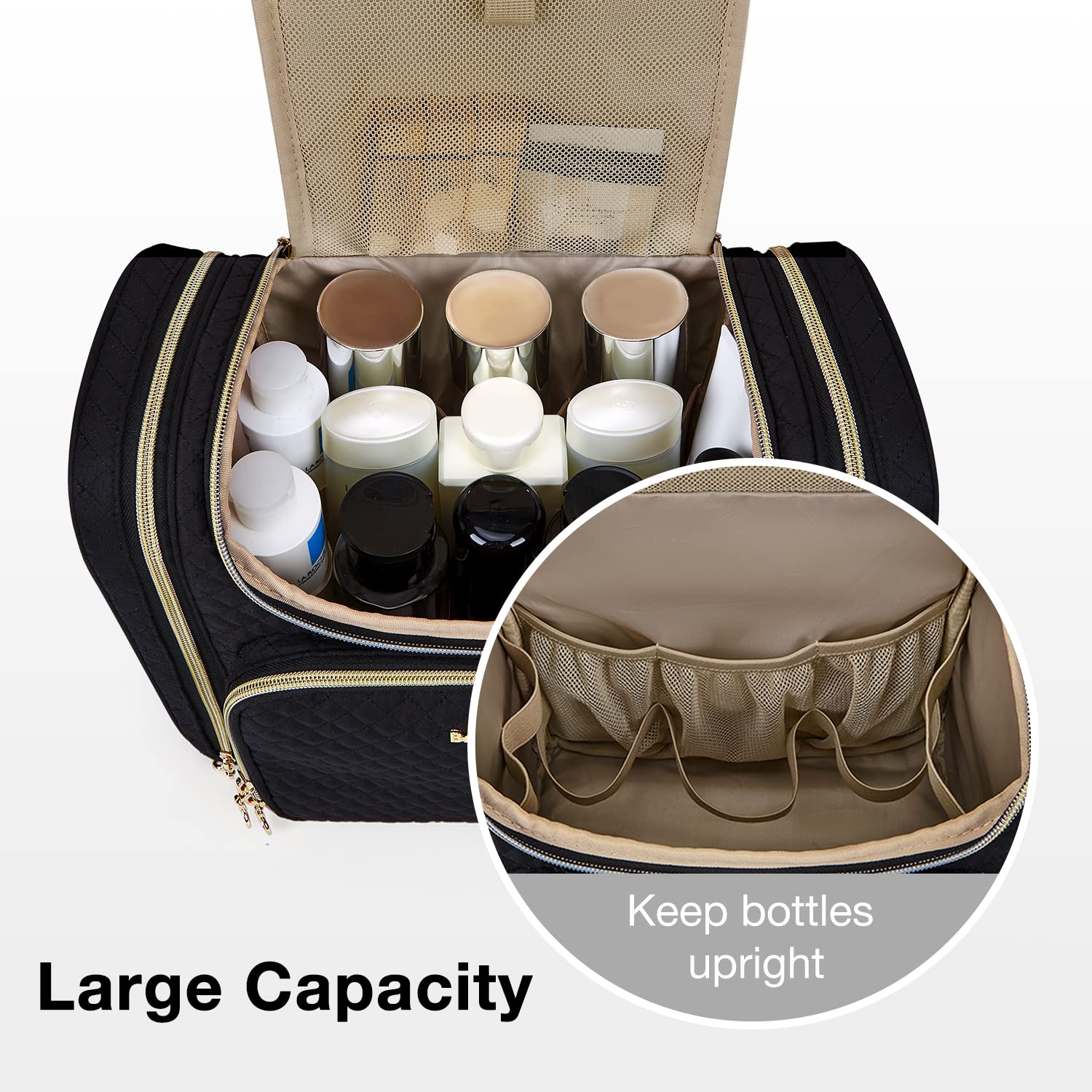 BAGSMART Toiletry Bag highlights detachable shoulder strap for versatile carrying