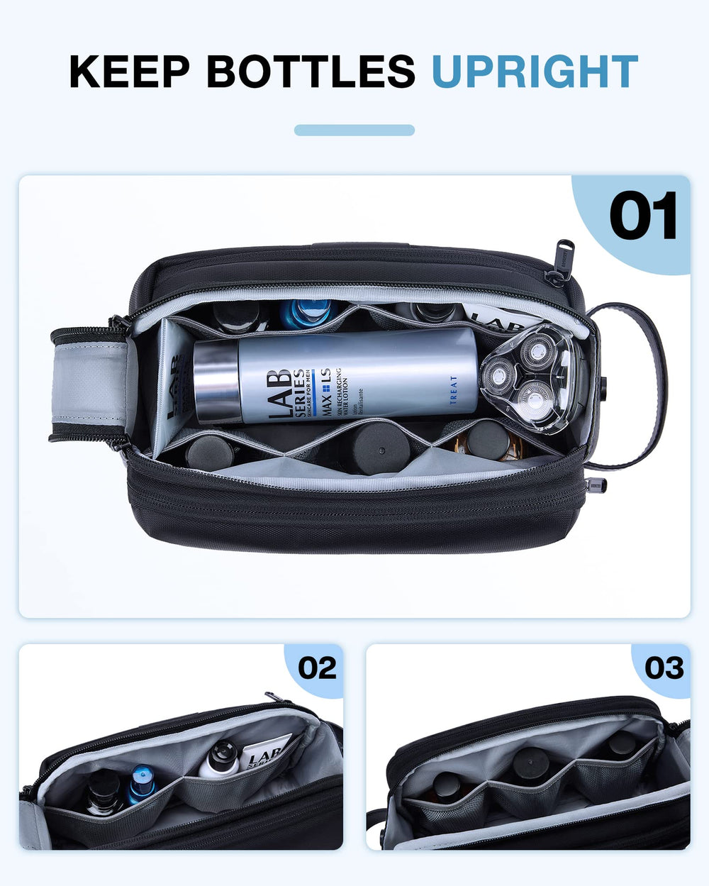 BAGSMART front waterproof pocket separates wet items for easy access during trips.