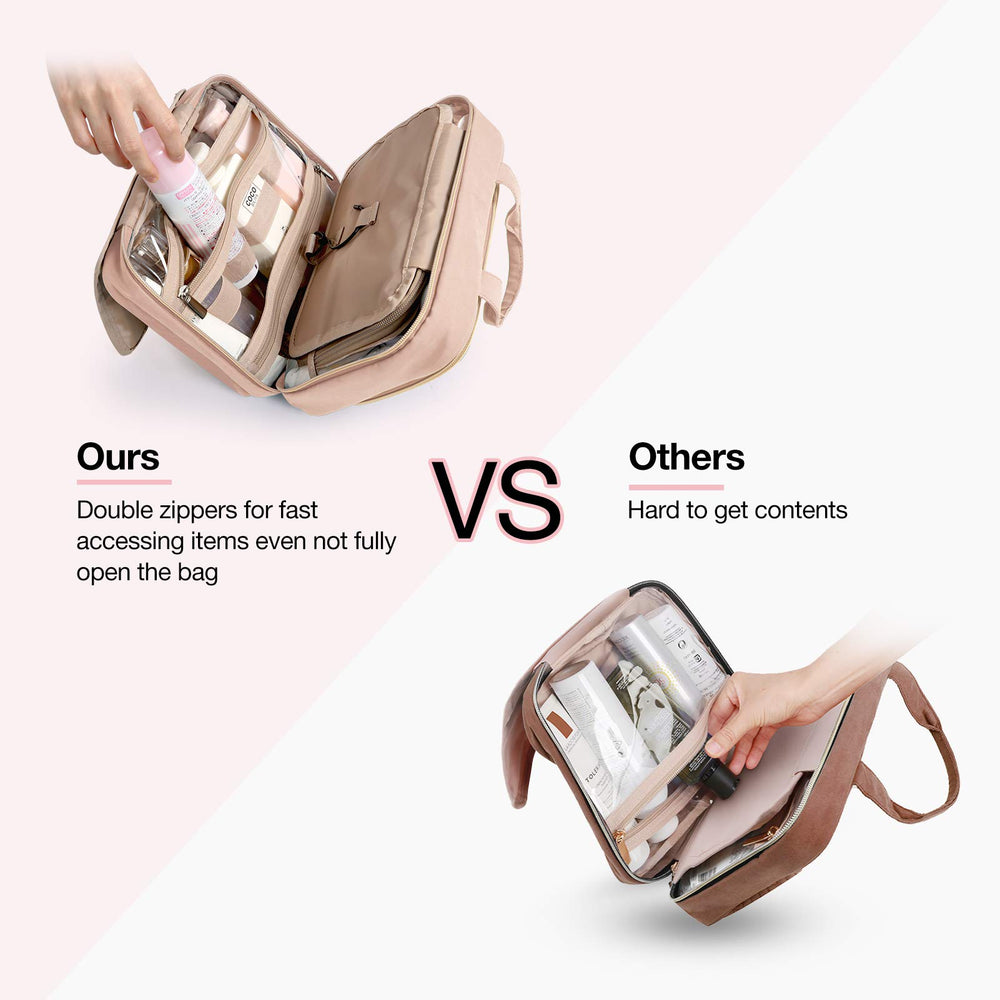 BAGSMART interior elastic pockets keep items upright during transit.