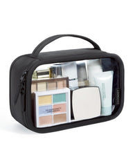 BAGSMART clear toiletry bag with large opening for quick access.